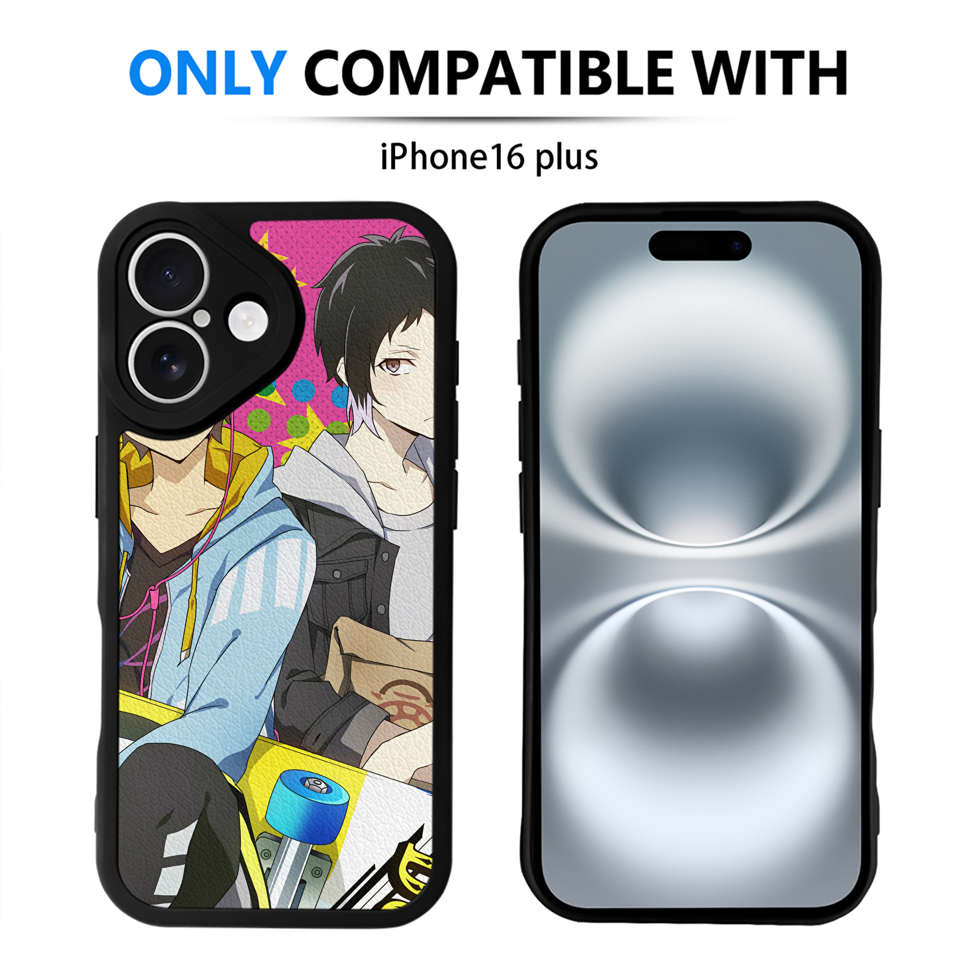 （画像用） 文豪ストレイドッグス Bungo Stray Dogs 【iPhone 16シリーズ対応】シリコンスマホケース（レザー調） 材質：シリコン